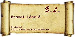 Brandl László névjegykártya