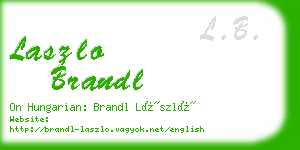 laszlo brandl business card